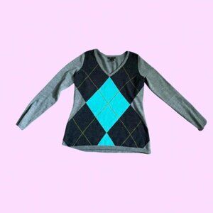 Y2K argyle long sleeve